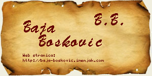 Baja Bošković vizit kartica